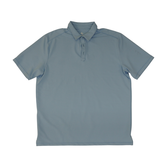 Blue Striped Short Sleeve Polo