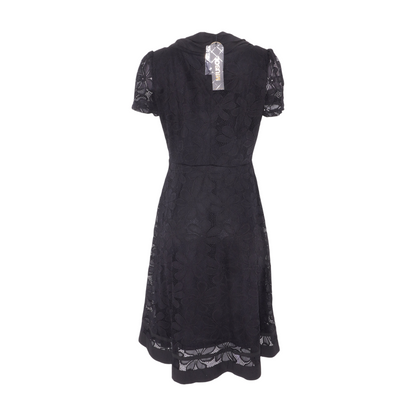 Black Floral Midi Dress