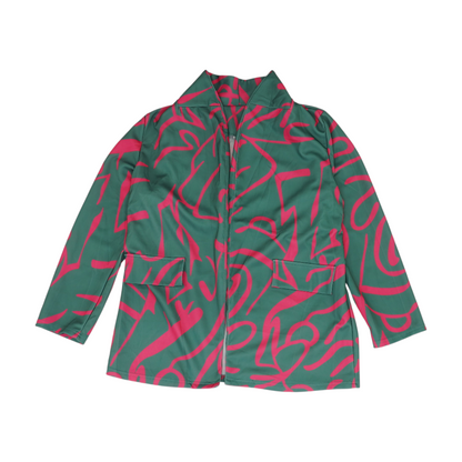 Green Print Blazer