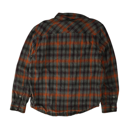 Gray Plaid Flannel Button Down