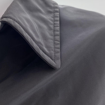 Black Vintage Button-Front Nylon-Blend Jacket