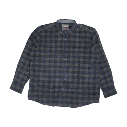 Navy Plaid Flannel Button Down