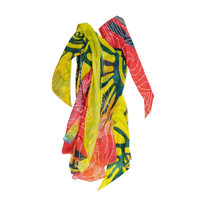 Multi Graphic Midi Dress