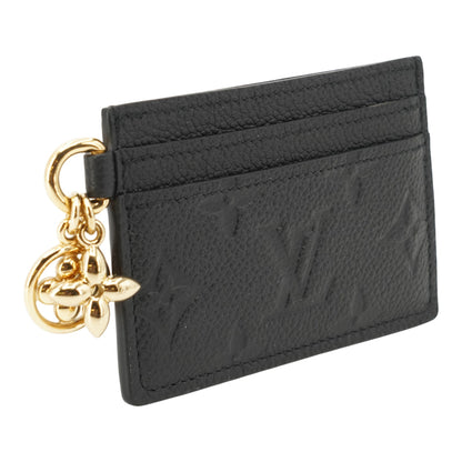 Black LV Charms Card Holder in Monogram Empreinte Leather