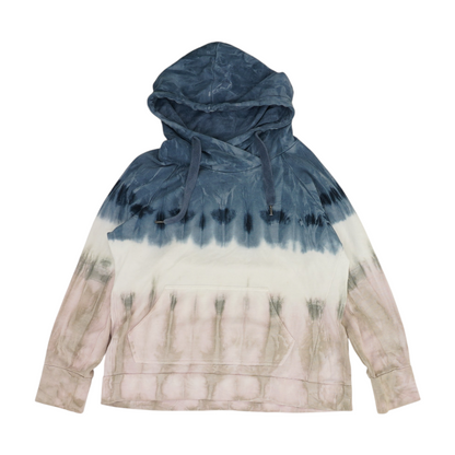 Blue Tie-Dye Hoodie Pullover