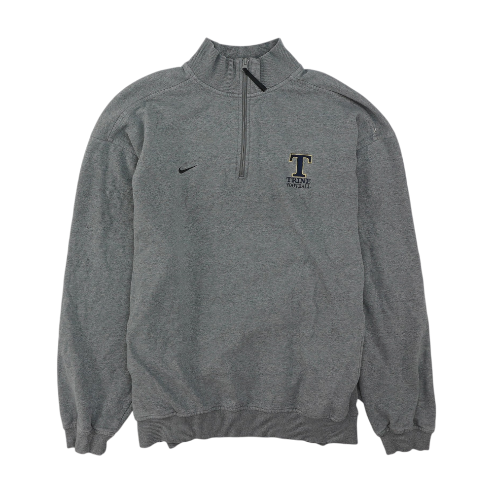 Gray Trine University Football Solid 1/4 Zip Pullover