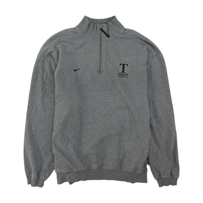 Gray Trine University Football Solid 1/4 Zip Pullover