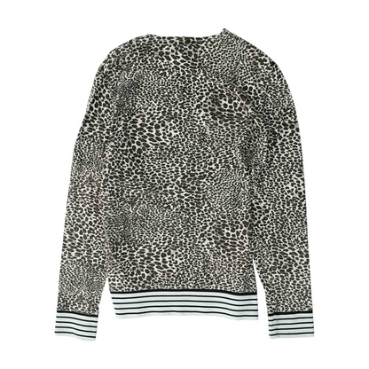 Beige Animal Print Blouse