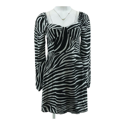 Black Animal Print Mini Dress