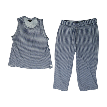 Blue Striped Pant Set