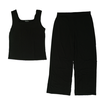 Black Solid Pant Set