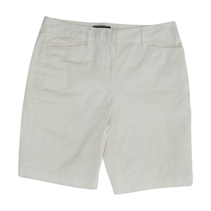 White Solid Chino Shorts