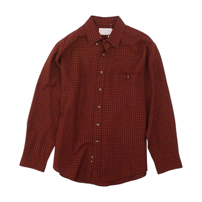 Vintage Wool Plaid Long Sleeve Button Down