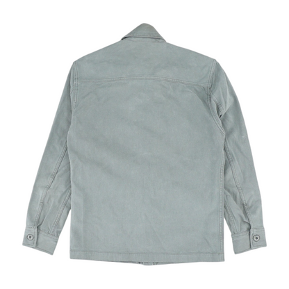 Gray Solid Denim Jacket