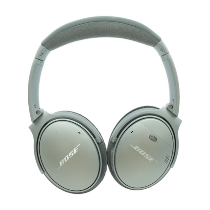 Silver QuietComfort 35 Noise Cancelling Headphones With Black Earpads