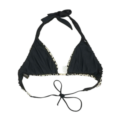 Black Abstract Swim Top