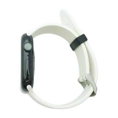 46mm Series 10 Black Smartwatch White Band M/L