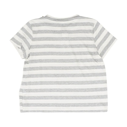 Gray Striped Crewneck T-Shirt