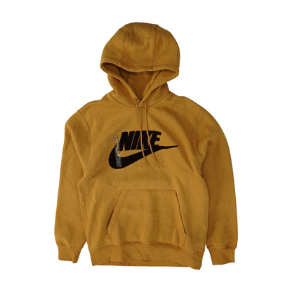 Orange Solid Hoodie Pullover
