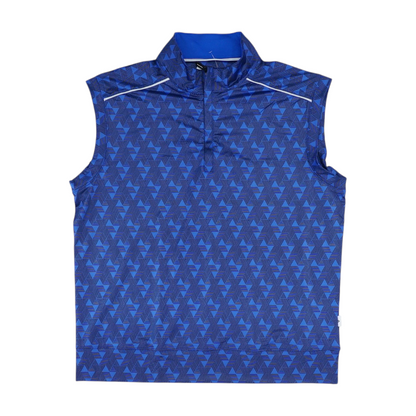 Blue Abstract 1/4 Zip Pullover