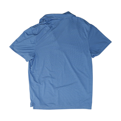 Blue Striped Short Sleeve Polo
