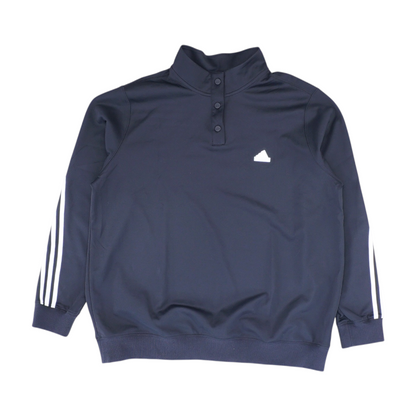 Black Plus Solid 1/4 Zip Pullover