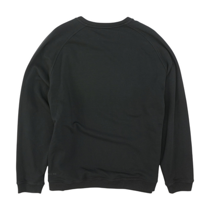 Black Solid Sweatshirt Pullover