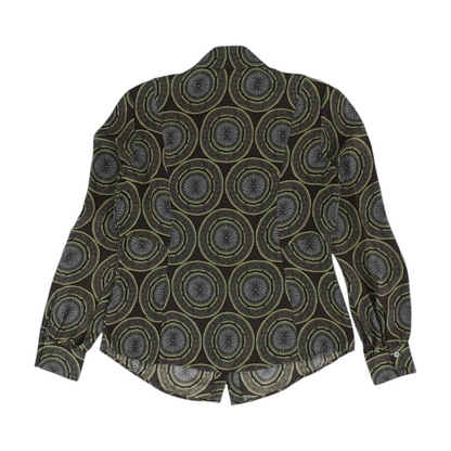 Brown Graphic Button Down