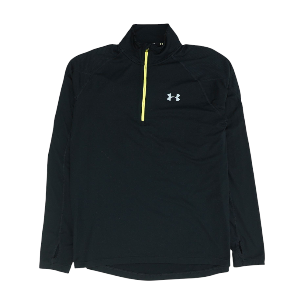 Black Solid 1/4 Zip Pullover
