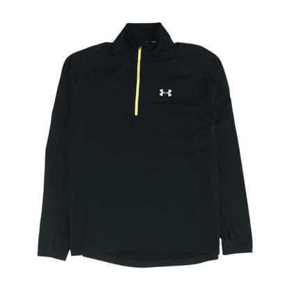 Black Solid 1/4 Zip Pullover