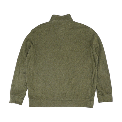 Green Solid 1/4 Zip Pullover