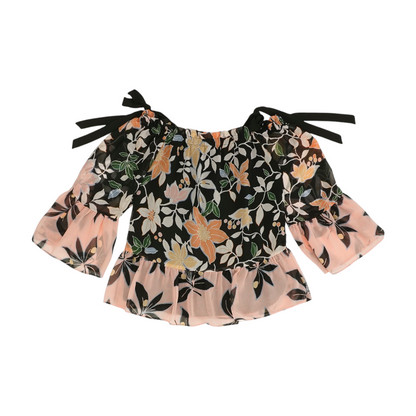 Black Floral Blouse