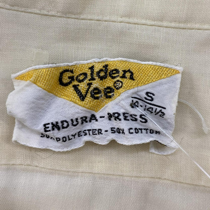 Vintage Yellow Solid Long Sleeve Button Down