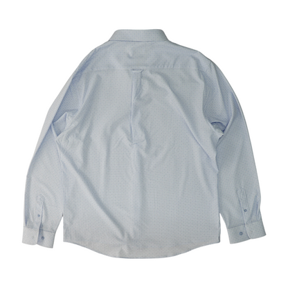 Blue Abstract Long Sleeve Button Down