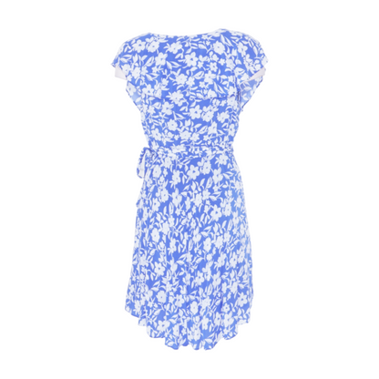 Blue Floral Midi Dress