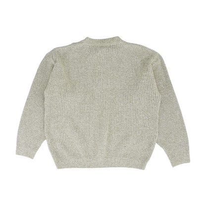Beige Solid Pullover Sweater