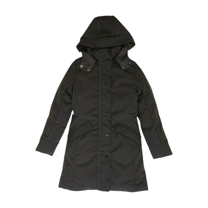 Black Solid Puffer Coat