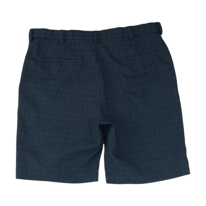 Blue Plaid Chino Shorts