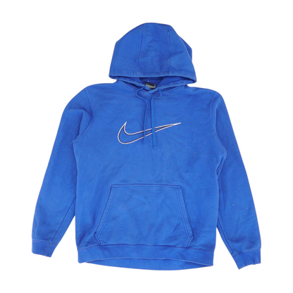 Blue Solid Hoodie Pullover