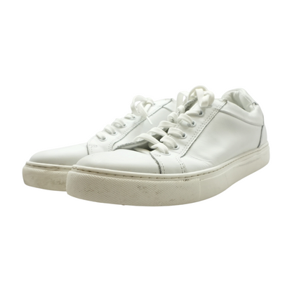 White Low-Top Athletic Shoes