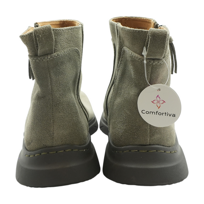 Gray Ankle Boots