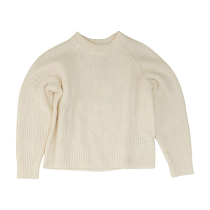 Ivory Solid Crewneck Sweater