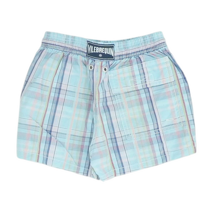 Blue Plaid Swim Bottom