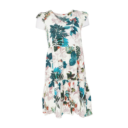 Ivory Tropical Mini Dress