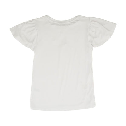 White Solid Crewneck Knit Top