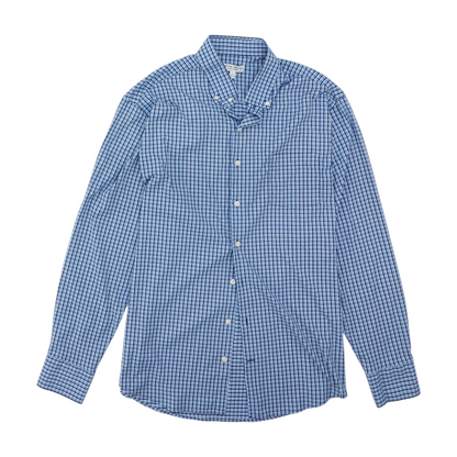 Blue Plaid Long Sleeve Button Down