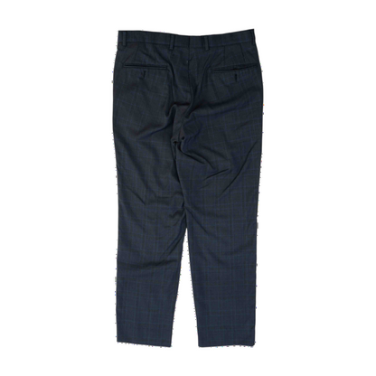 Navy Plaid Regular Pants