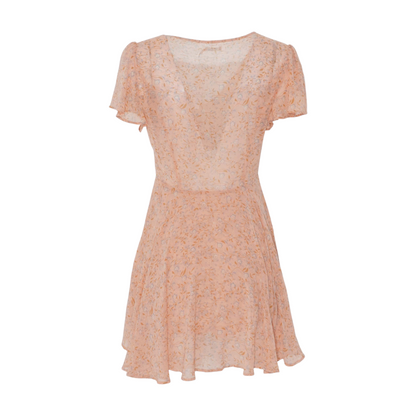 Orange Floral Mini Dress