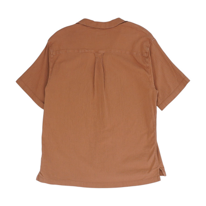 Rust Solid Short Sleeve Button Down