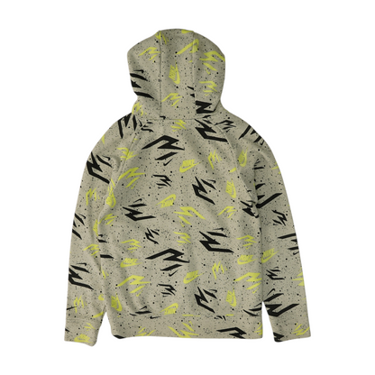 Gray Abstract Hoodie Pullover
